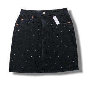Topshop Moto Fade Black Mini Skirt  6
